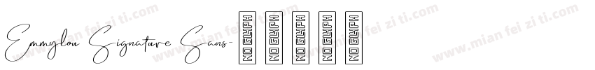 Emmylou Signature Sans字体转换
